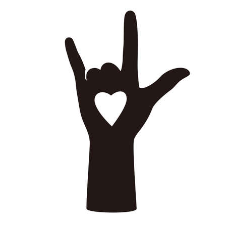 Hand gesticulate rock symbol vector illustrationのイラスト素材