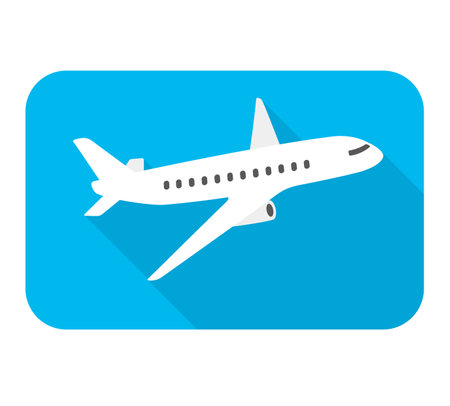 Private plane, aircraft, flat icon vector illustrationのイラスト素材