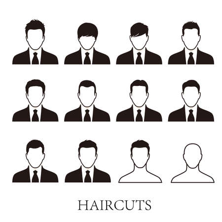 Businessman ID photo, vector illustrationのイラスト素材