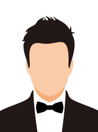Businessman ID photo, vector illustrationのイラスト素材