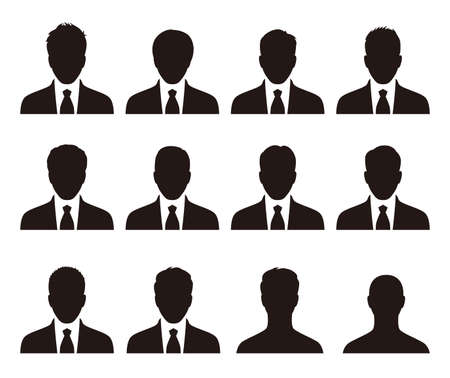 Businessman ID photo, vector illustrationのイラスト素材