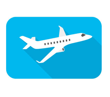 Private plane, aircraft, flat icon vector illustrationのイラスト素材