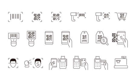 Payment method icon set, Vector illustrationのイラスト素材