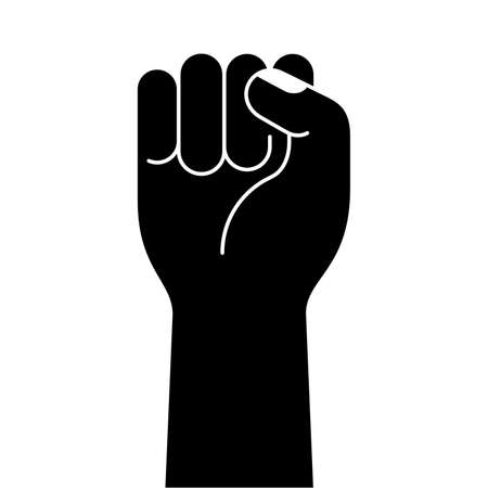 fist raise up, the power of unityのイラスト素材