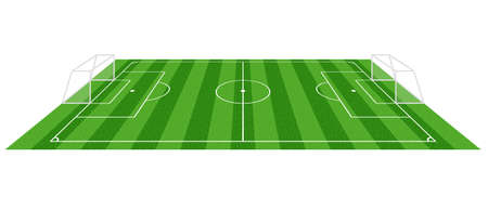 Grass football soccer field, vector illustrationのイラスト素材