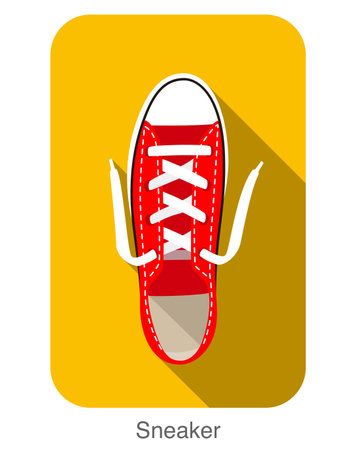 Old style sport sneakers shoe vector illustrationのイラスト素材