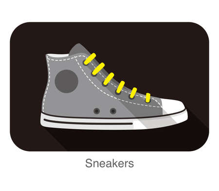 Old high heel style sport sneakers shoe vector illustrationのイラスト素材