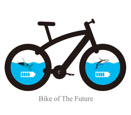 modern bicycle of the future Vector illustrationのイラスト素材