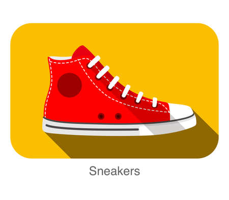 Old high heel style sport sneakers shoe vector illustrationのイラスト素材