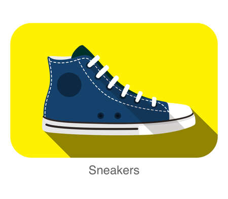 Old high heel style sport sneakers shoe vector illustrationのイラスト素材