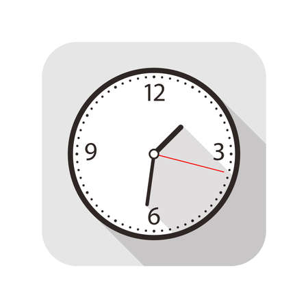 Clock flat fashion icon design, watch icon, vectorのイラスト素材