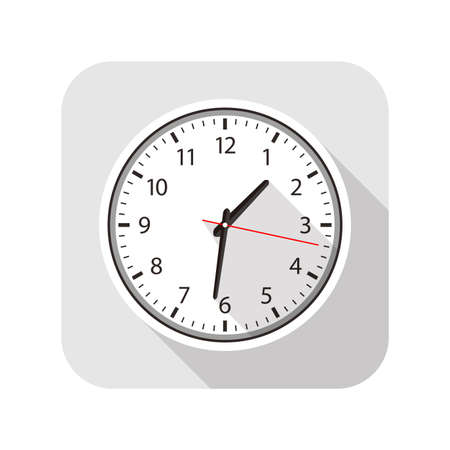Clock flat fashion icon design, watch icon, vectorのイラスト素材