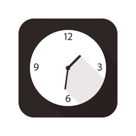 Clock flat fashion icon design, watch icon, vectorのイラスト素材