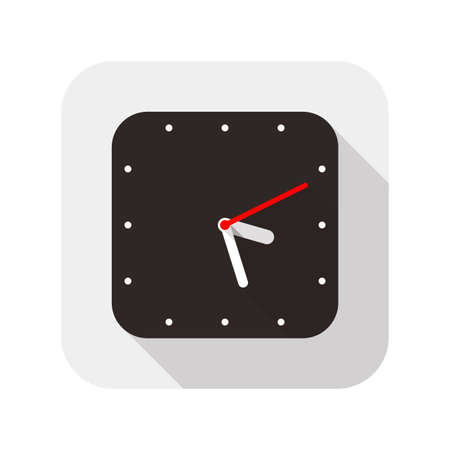 Clock flat fashion icon design, watch icon, vectorのイラスト素材