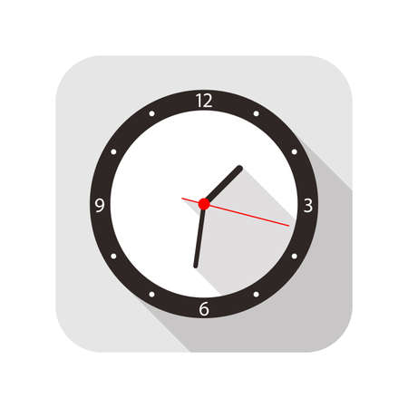 Clock flat fashion icon design, watch icon, vectorのイラスト素材