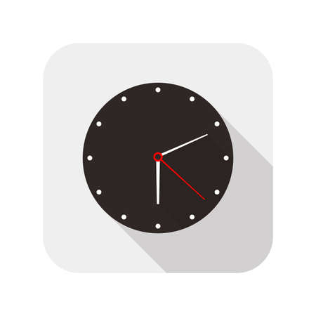 Clock flat fashion icon design, watch icon, vectorのイラスト素材