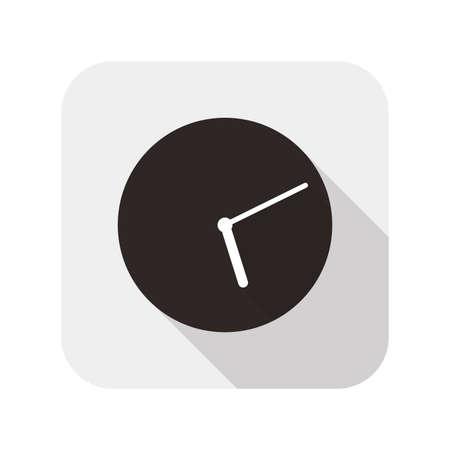 Clock flat fashion icon design, watch icon, vectorのイラスト素材