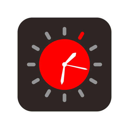 Clock flat fashion icon design, watch icon, vectorのイラスト素材