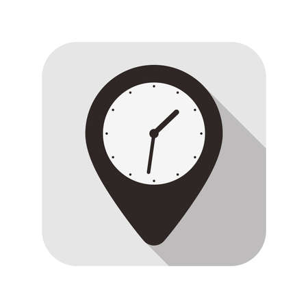 Clock flat fashion icon design, watch icon, vectorのイラスト素材