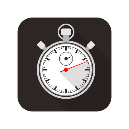 stopwatch clock flat fashion icon design, watch icon, vectorのイラスト素材