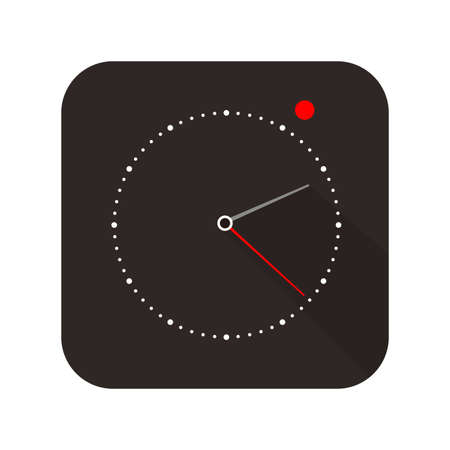 Clock flat fashion icon design, watch icon, vectorのイラスト素材