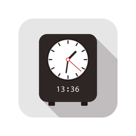 Clock flat fashion icon design, watch icon, vectorのイラスト素材
