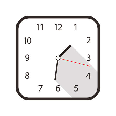 Clock flat fashion icon design, watch icon, vectorのイラスト素材