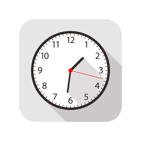 Clock flat fashion icon design, watch icon, vectorのイラスト素材