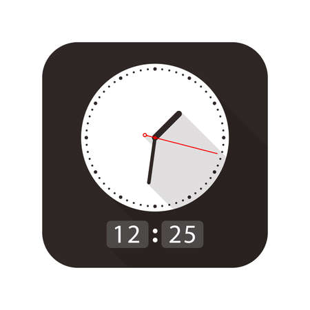 Clock flat fashion icon design, watch icon, vectorのイラスト素材