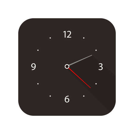 Clock flat fashion icon design, watch icon, vectorのイラスト素材