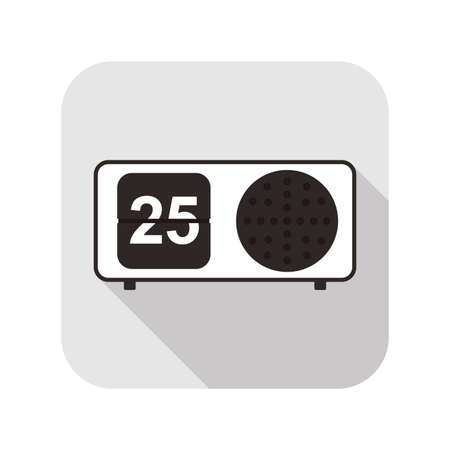 Radio Clock flat fashion icon design, watch icon, vector illustrationのイラスト素材