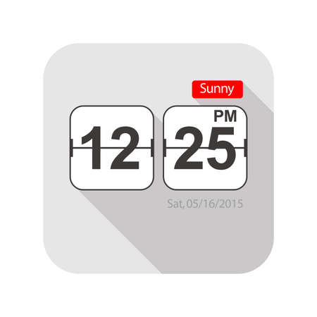 Calendar clock flat fashion icon design, watch icon, vectorのイラスト素材