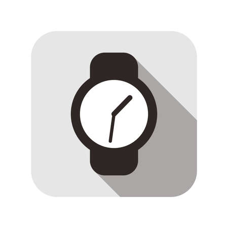 Smart watch with time clock on screen, vector illustrationのイラスト素材
