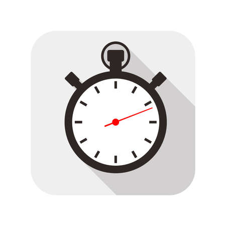 stopwatch clock flat fashion icon design, watch icon, vectorのイラスト素材