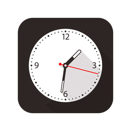 Clock flat fashion icon design, watch icon, vectorのイラスト素材