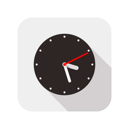 Clock flat fashion icon design, watch icon, vectorのイラスト素材