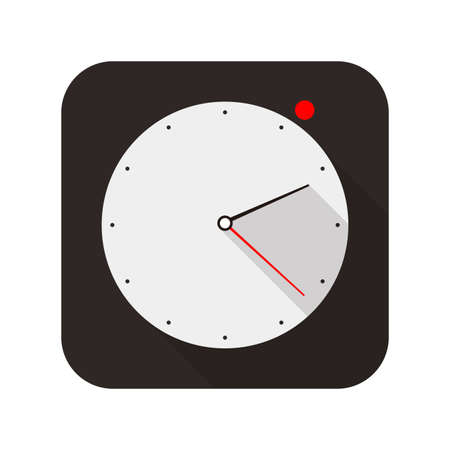 Clock flat fashion icon design, watch icon, vectorのイラスト素材