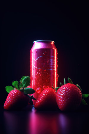 fruitpunk, with juice strawberry and neonの素材