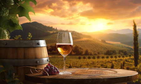 Wine tasting in Chianti region, Tuscany, Italyの素材