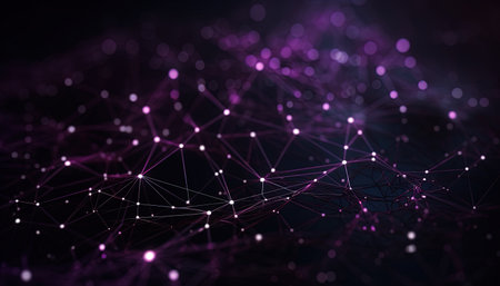 3d rendering of abstract digital background with connecting dots and lines. Network connection structure.の素材