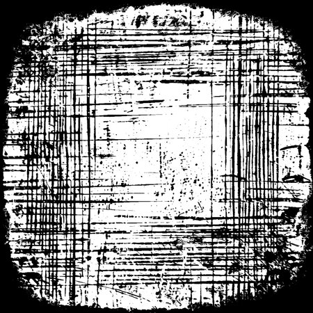 rectangle frame rendered in vigorous strokes of an ink brush.transparent background.の素材