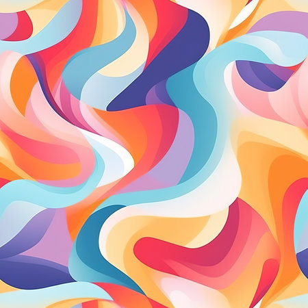 Abstract colorful background with wavy lines. Vector illustration for your designの素材