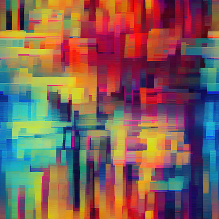 Abstract colorful background. Digital art painting. 3d rendering. Computer generated image.の素材