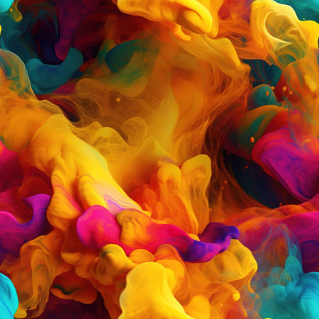 abstract background with colorful ink in water, computer generated abstract backgroundの素材