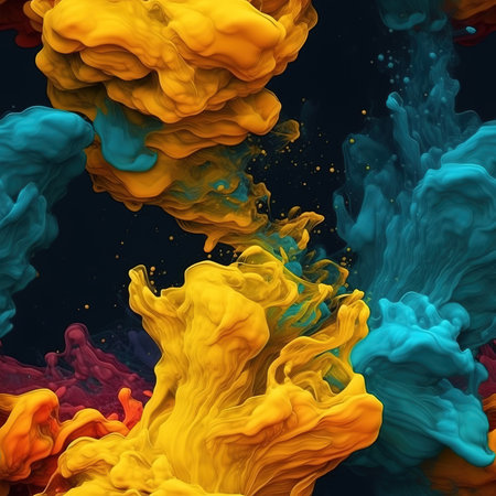 Colorful ink in water. Abstract background. 3d rendering.の素材