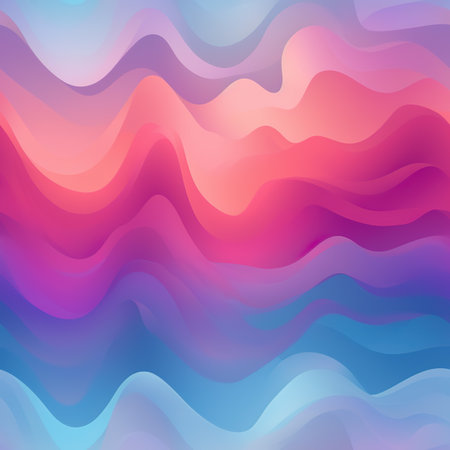 Abstract wavy background. Vector illustration. Pink and blue colors.の素材