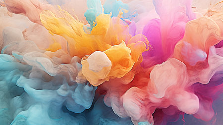 abstract background, color mixing in water, computer generated abstract backgroundの素材
