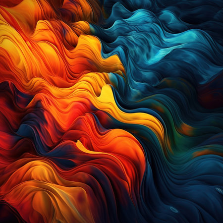 Abstract colorful background, computer generated illustration, 3D rendering.の素材