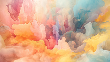 abstract background with colorful ink in water - closeup of photoの素材