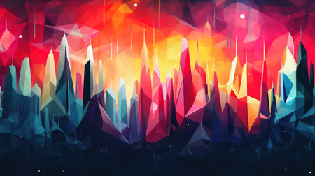Abstract polygonal background. Triangular low poly style. Vector illustration.の素材